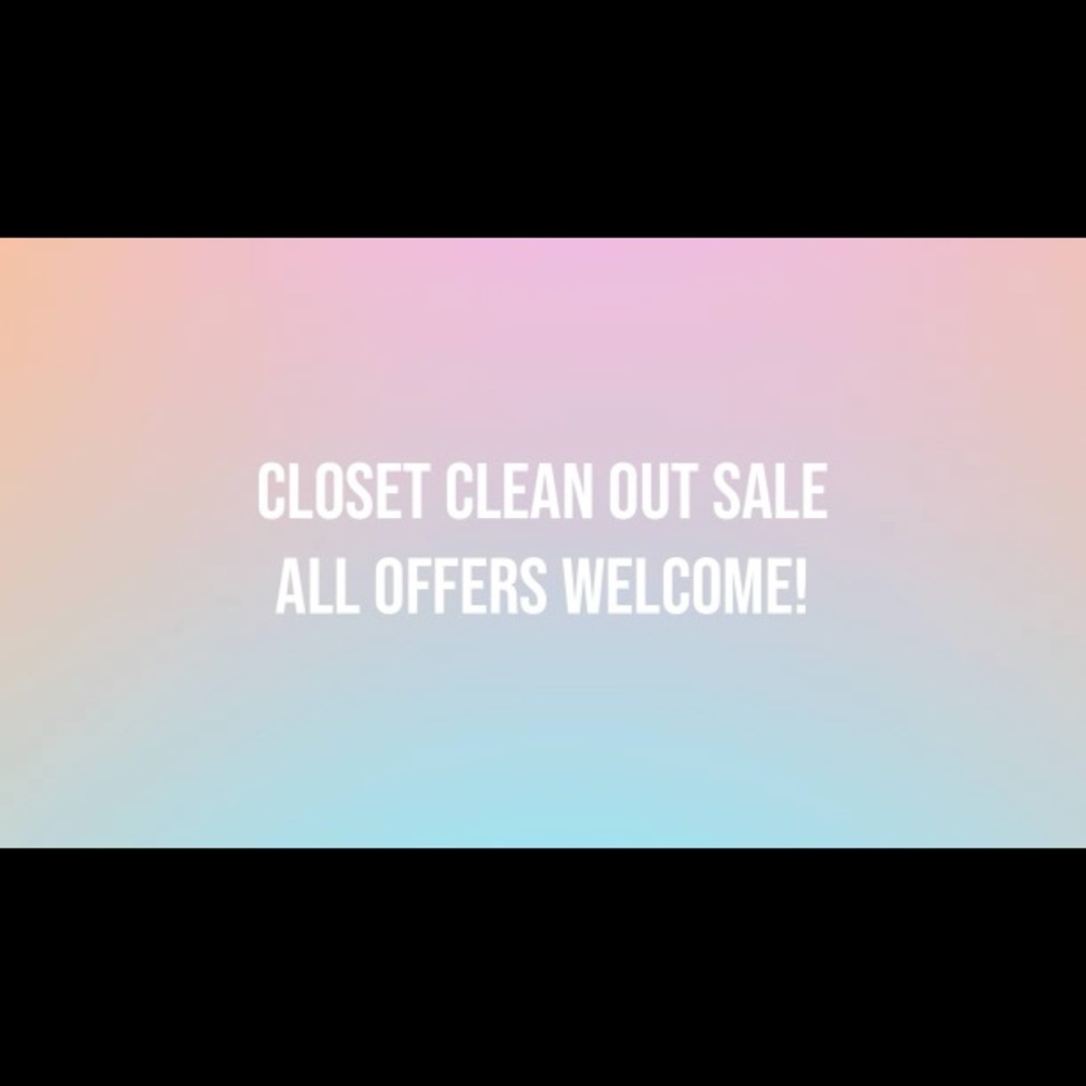 Closet Clean Out Sale